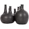 CosmoLiving by Cosmopolitan Black Round Ceramic Bud Vase Set